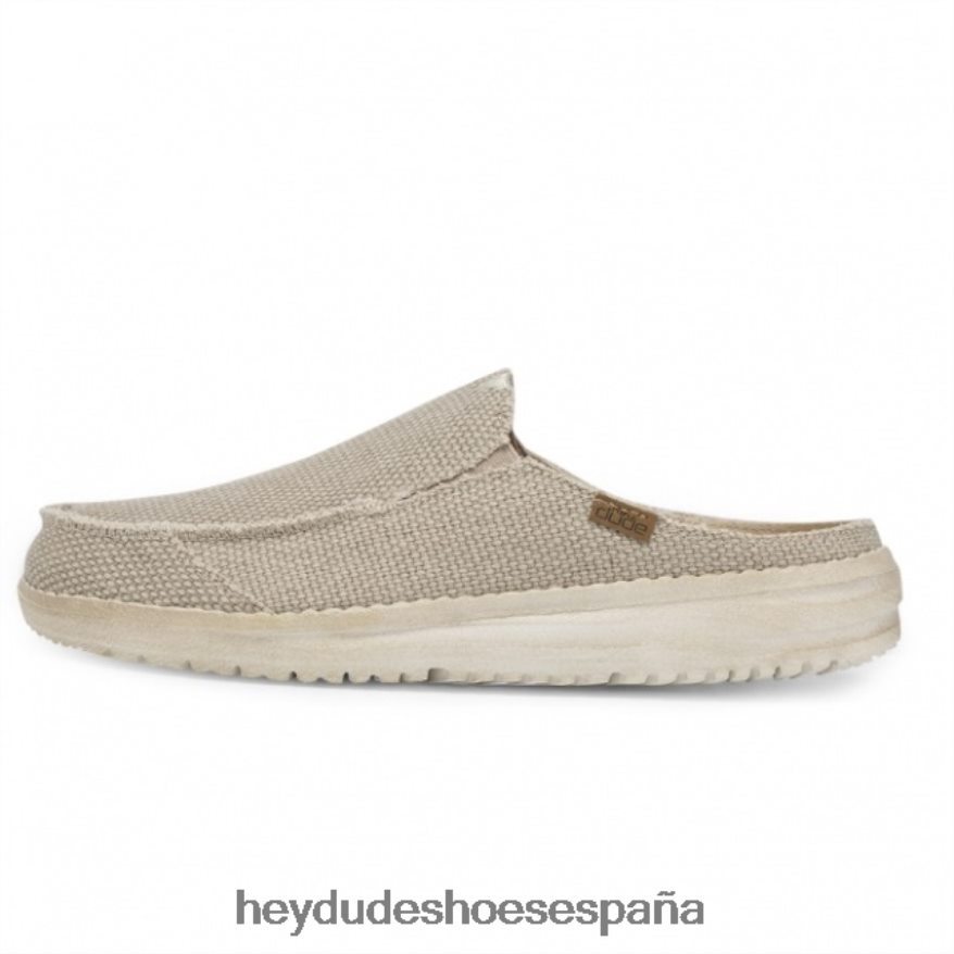 Hey Dude Heydude marty natural sin cordones en mule blanco roto hombres TP4X2B220