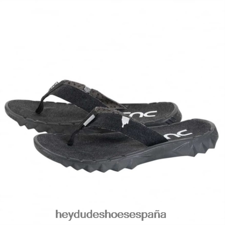Hey Dude chanclas heydude sava de lona negra hombres TP4X2B370