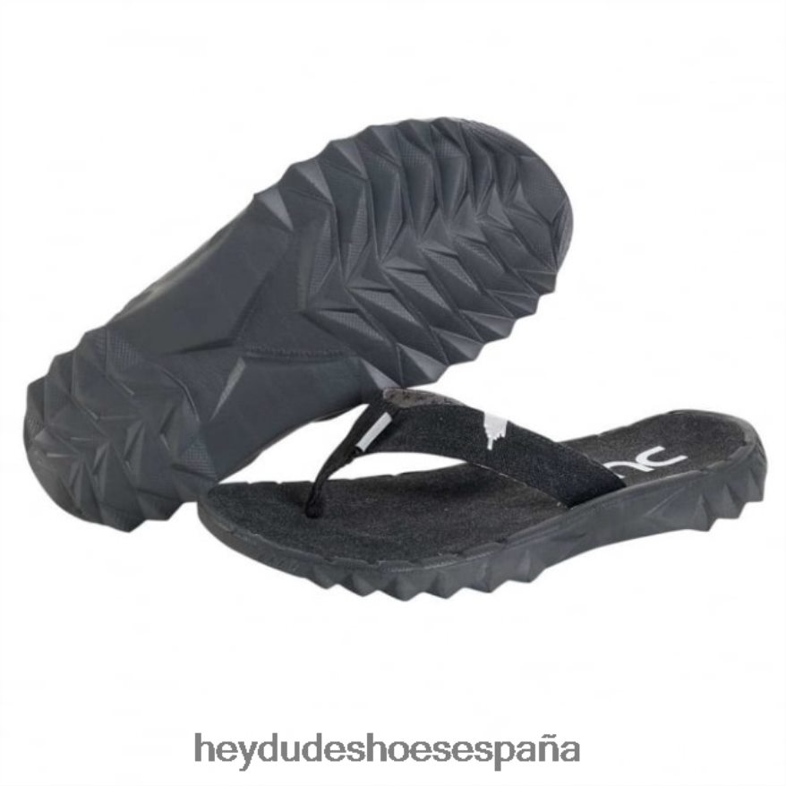 Hey Dude chanclas heydude sava de lona negra hombres TP4X2B370
