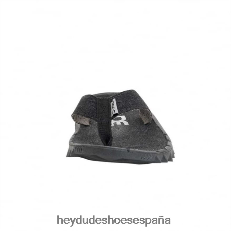 Hey Dude chanclas heydude sava de lona negra hombres TP4X2B370