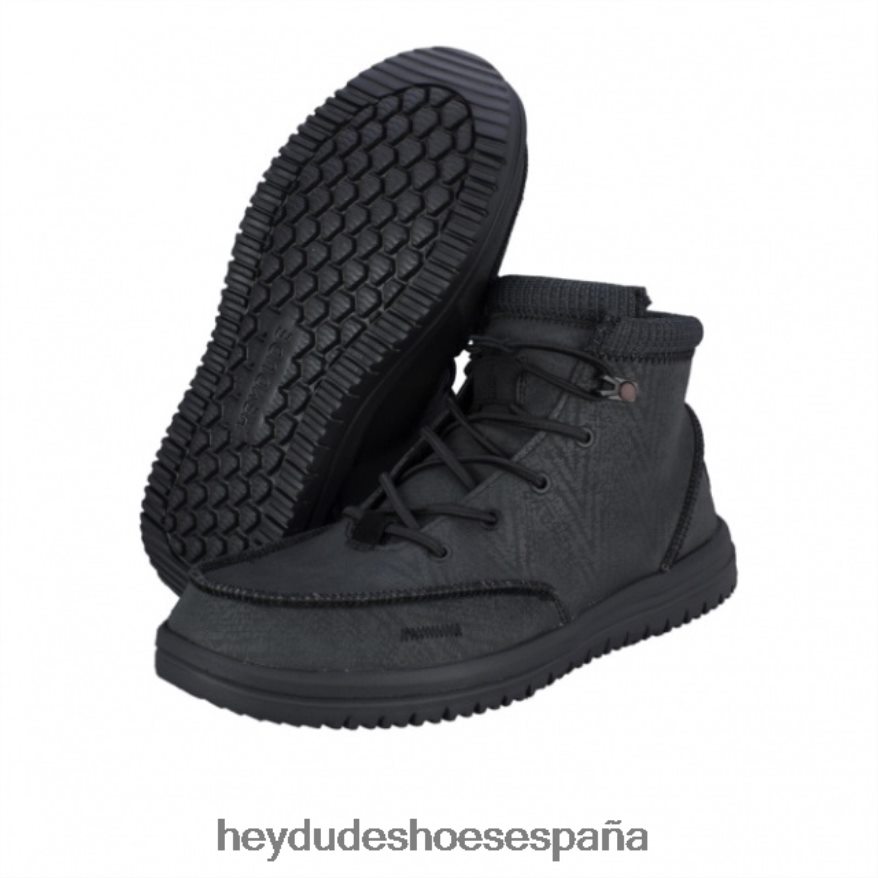 Hey Dude heydude bradley cuero reciclado negro grafito hombres TP4X2B484