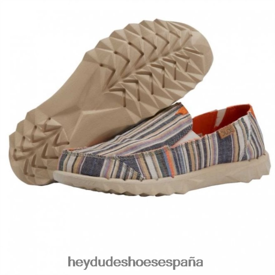 Hey Dude heydude farty cambray rayas naranja hombres TP4X2B243