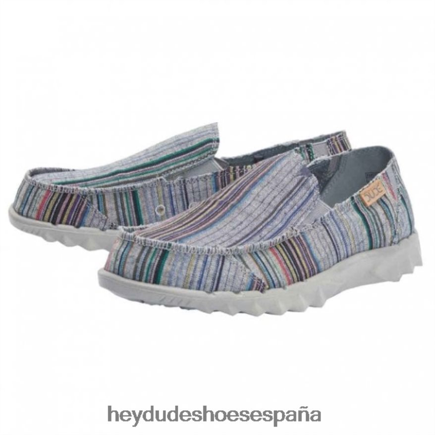 Hey Dude heydude farty chambray rayas gris rojo hombres TP4X2B227