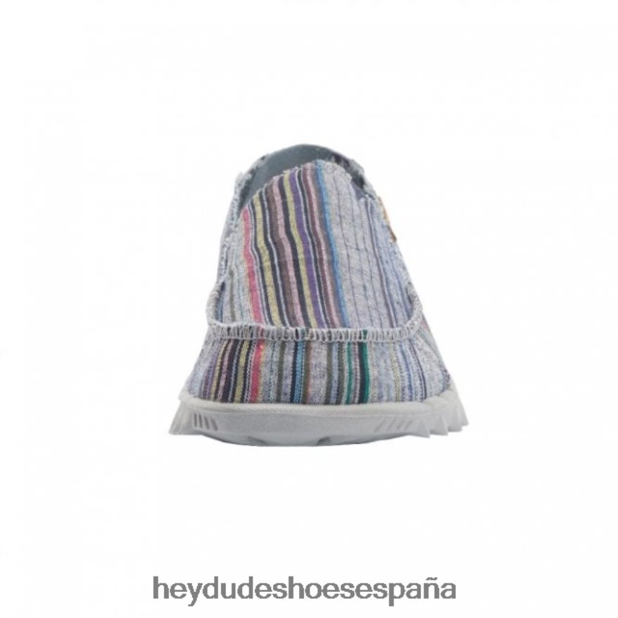 Hey Dude heydude farty chambray rayas gris rojo hombres TP4X2B227