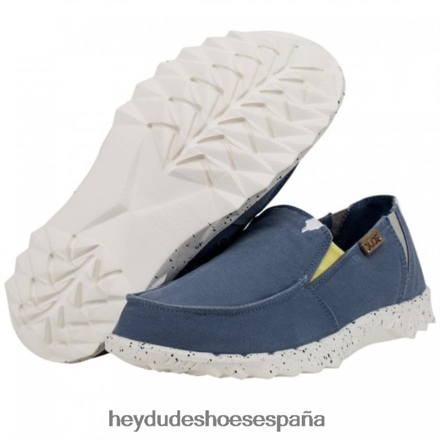 Hey Dude heydude farty lienzo lavado piedra azul hombres TP4X2B229