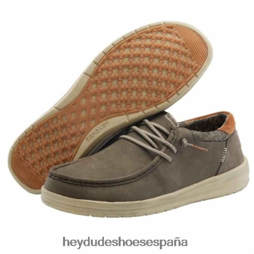 Hey Dude heydude paul cuero reciclado chocolate hombres TP4X2B345