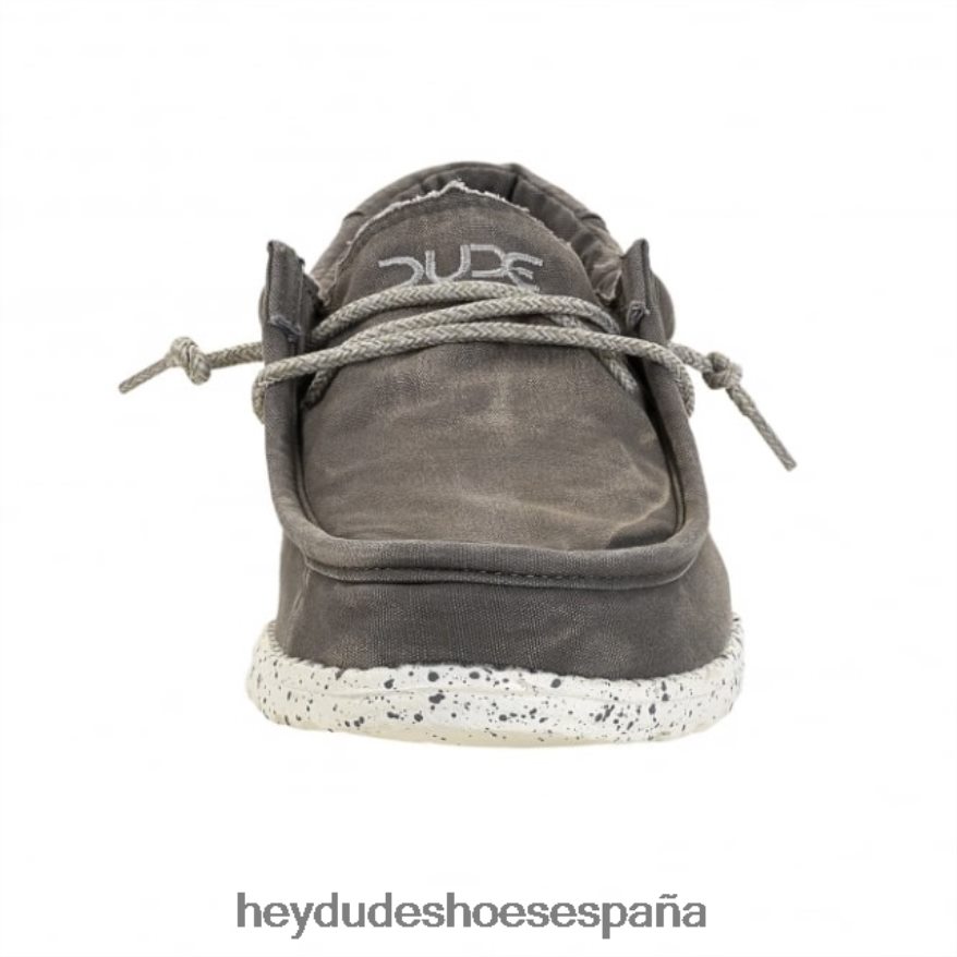 Hey Dude heydude wally lienzo lavado gris oscuro hombres TP4X2B312