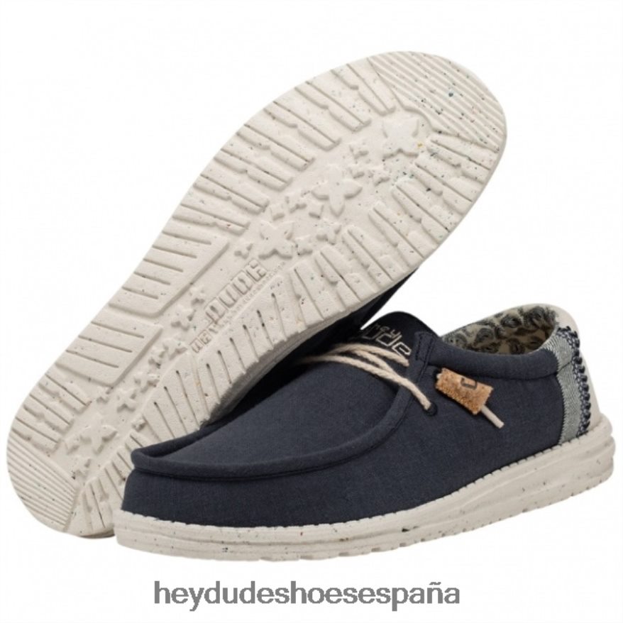 Hey Dude heydude wally lino natural azul marino hombres TP4X2B254