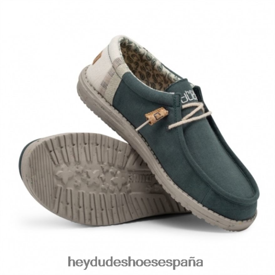 Hey Dude heydude wally lino natural verde azulado hombres TP4X2B255