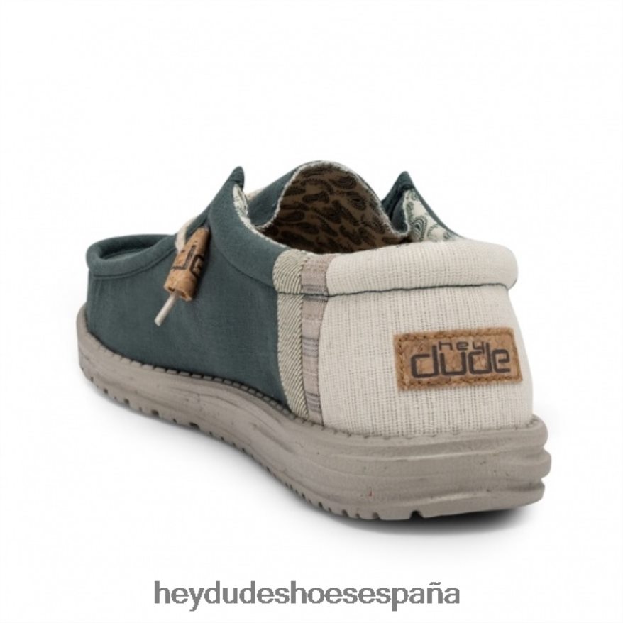 Hey Dude heydude wally lino natural verde azulado hombres TP4X2B255