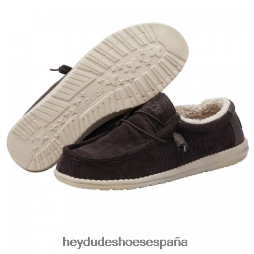 Hey Dude heydude wally pana forrado de piel sintética chocolate hombres TP4X2B317