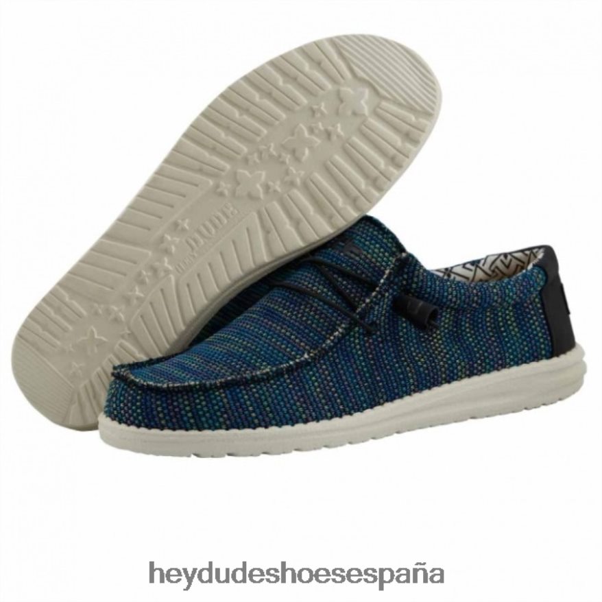 Hey Dude heydude wally sox azul verde hombres TP4X2B324