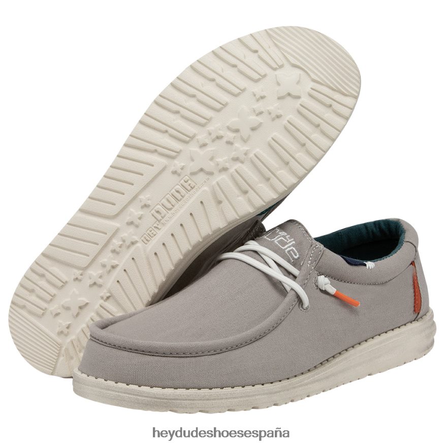 Hey Dude wally lavado gris humo hombres TP4X2B104
