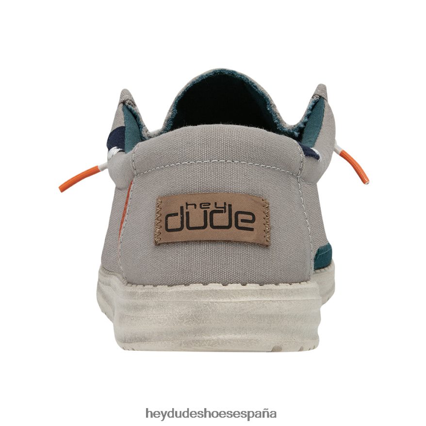 Hey Dude wally lavado gris humo hombres TP4X2B104