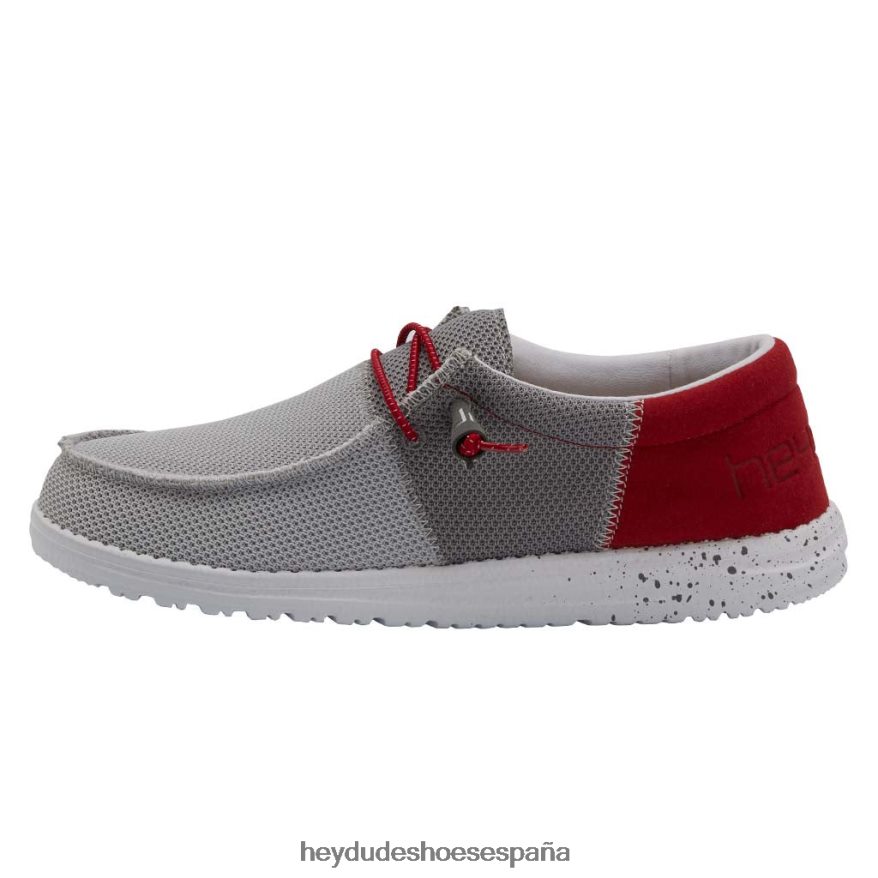 Hey Dude wally sox funk gris oscuro rojo hombres TP4X2B140