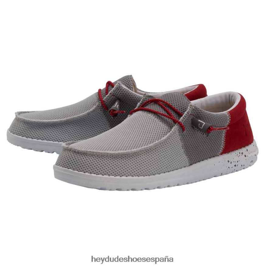 Hey Dude wally sox funk gris oscuro rojo hombres TP4X2B140