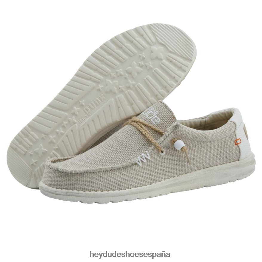 Hey Dude wally trenzado blanco roto hombres TP4X2B109