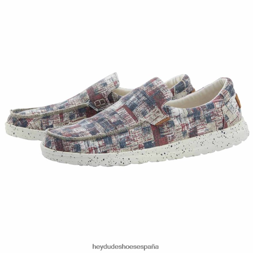 Hey Dude estampado mikka camuflaje rojo azul hombres TP4X2B168