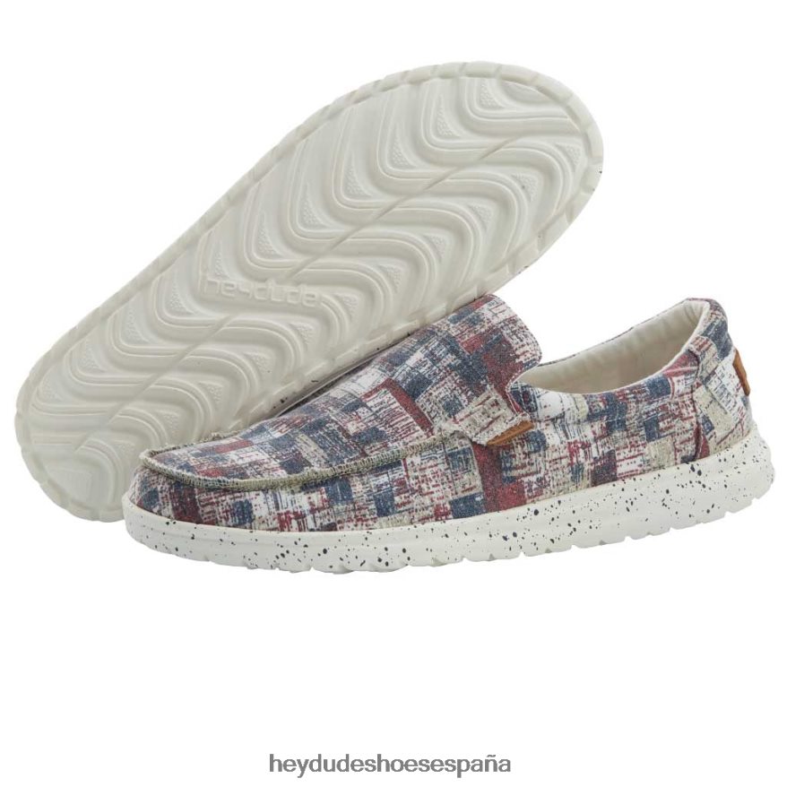 Hey Dude estampado mikka camuflaje rojo azul hombres TP4X2B168