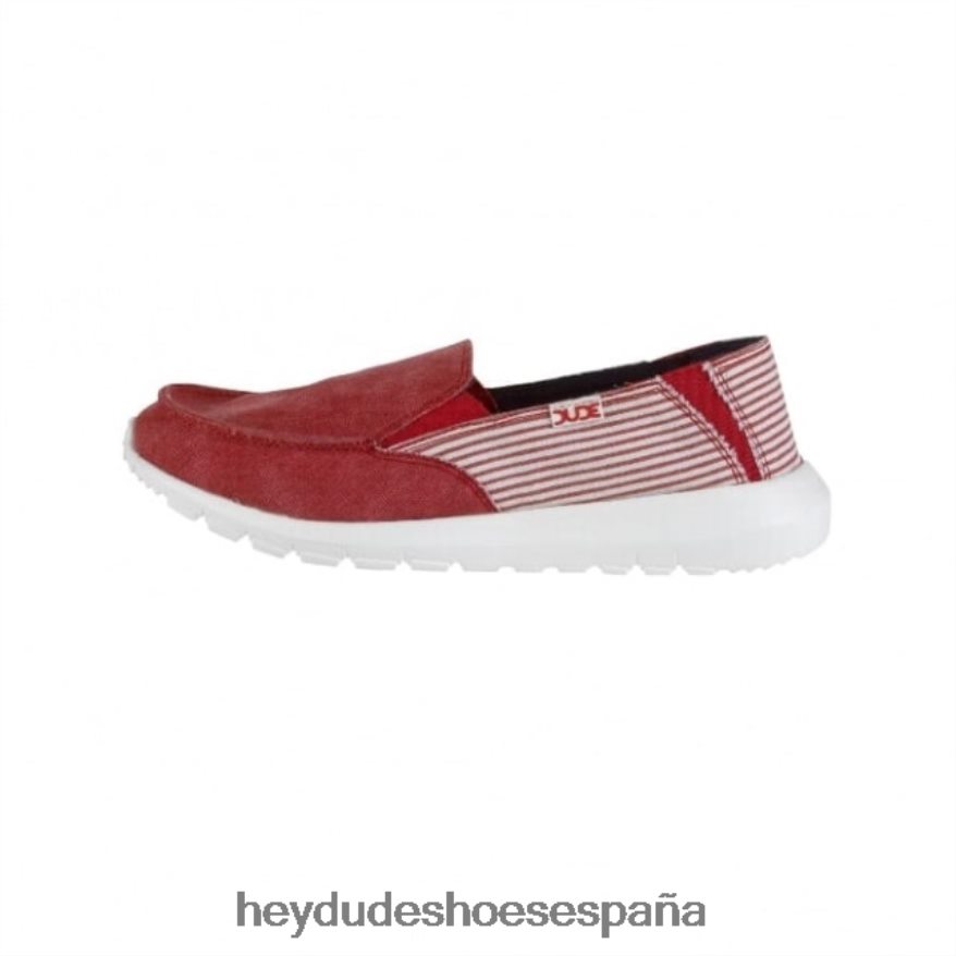 Hey Dude Heydude ava sin cordones con rayas rojas mujer TP4X2B407
