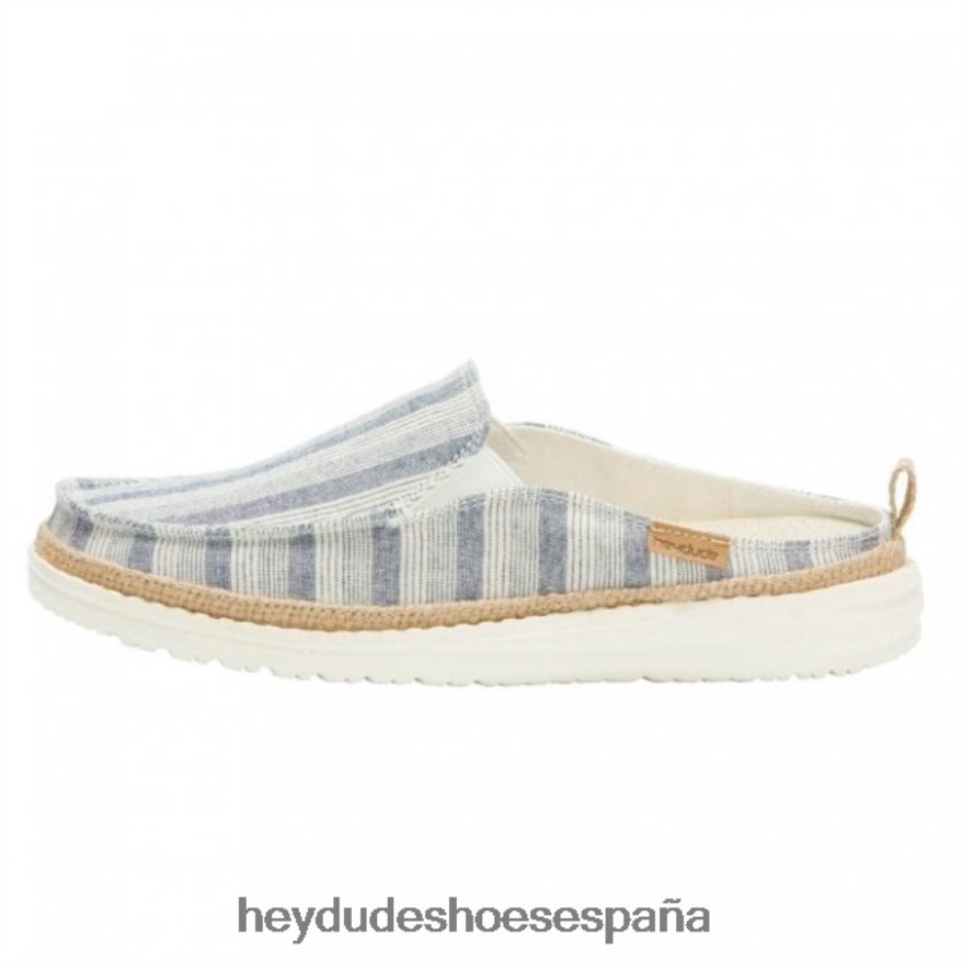 Hey Dude Heydude lexi rayas algodón azul slip-on mule mujer TP4X2B398
