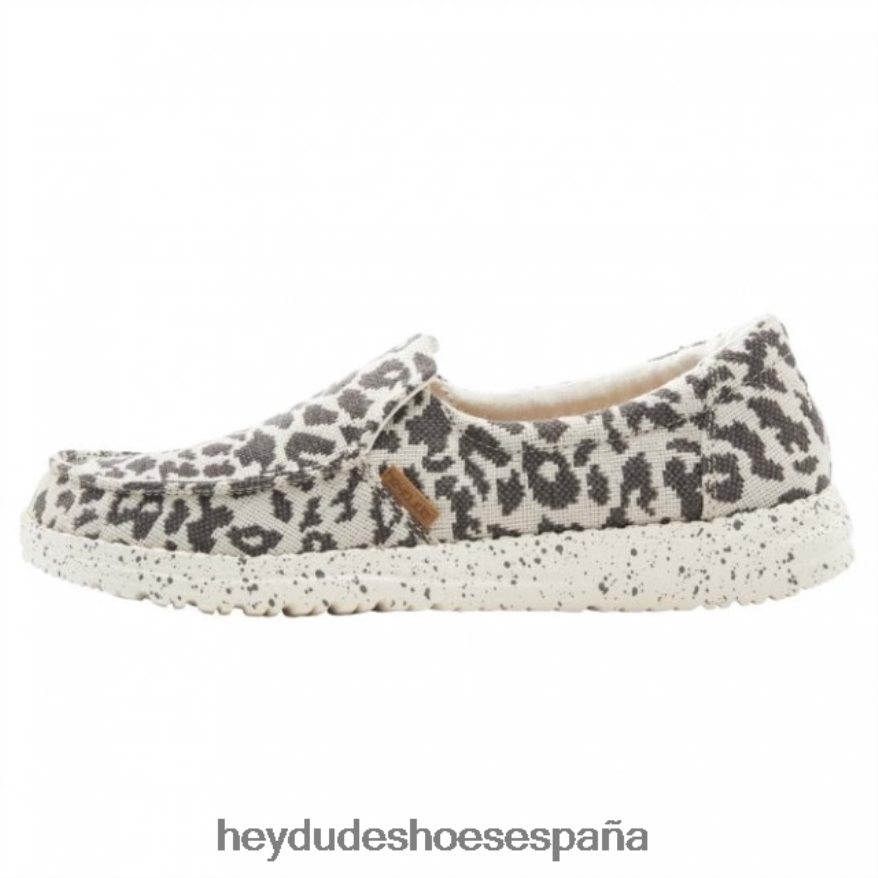 Hey Dude heydude brumoso guepardo lona gris mujer TP4X2B395