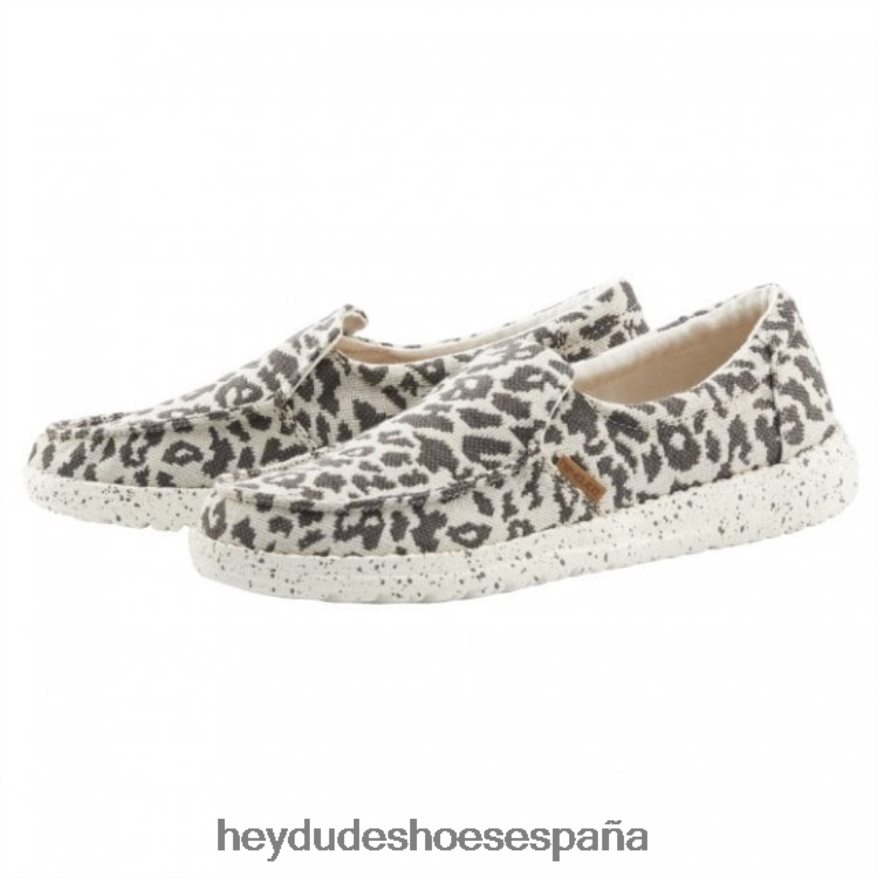 Hey Dude heydude brumoso guepardo lona gris mujer TP4X2B395