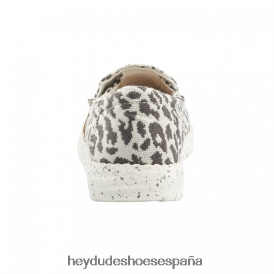 Hey Dude heydude brumoso guepardo lona gris mujer TP4X2B395