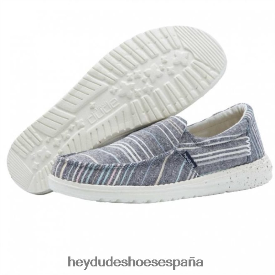 Hey Dude heydude misty chambray rayas azul mujer TP4X2B393