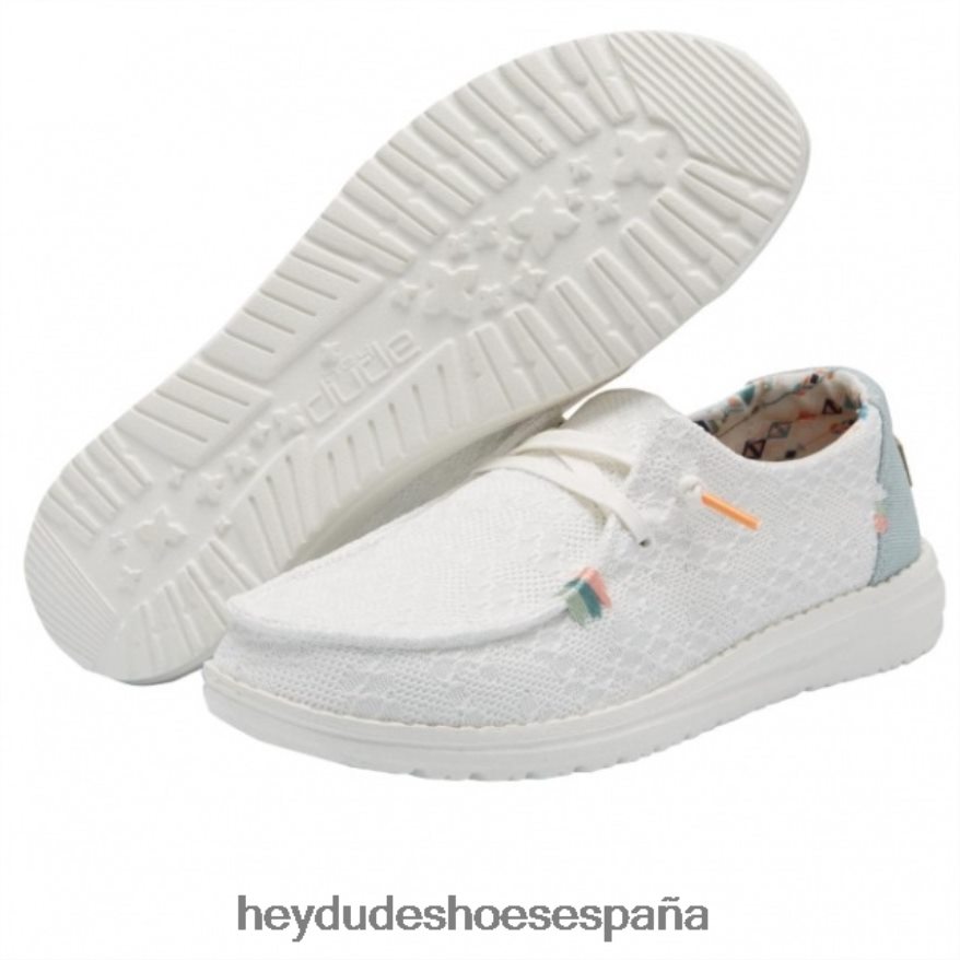 Hey Dude heydude wendy boho crochet blanco mujer TP4X2B471