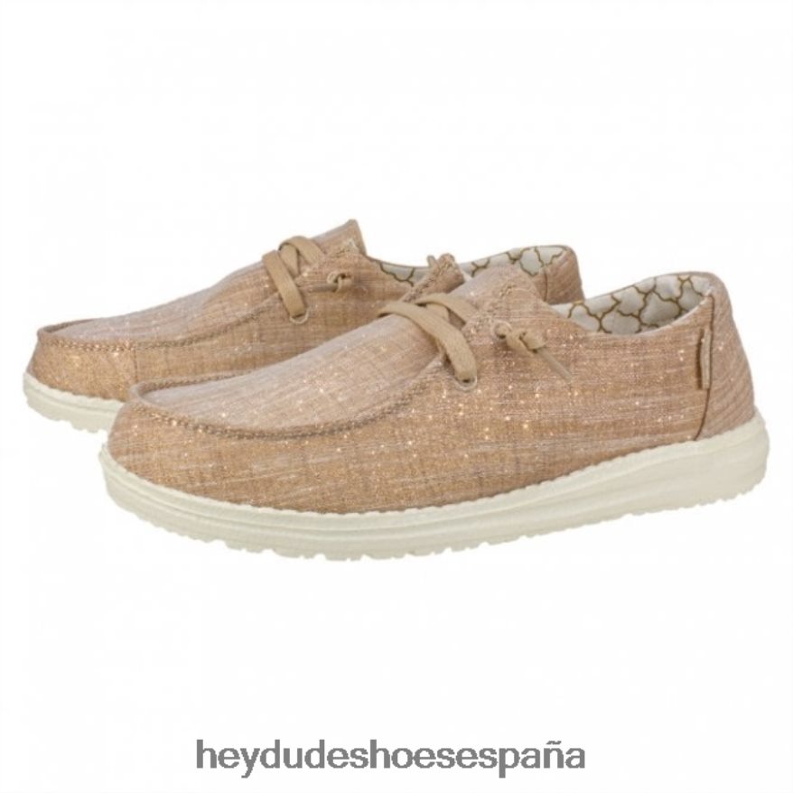 Hey Dude heydude wendy chambray brillo de oro rosa mujer TP4X2B476