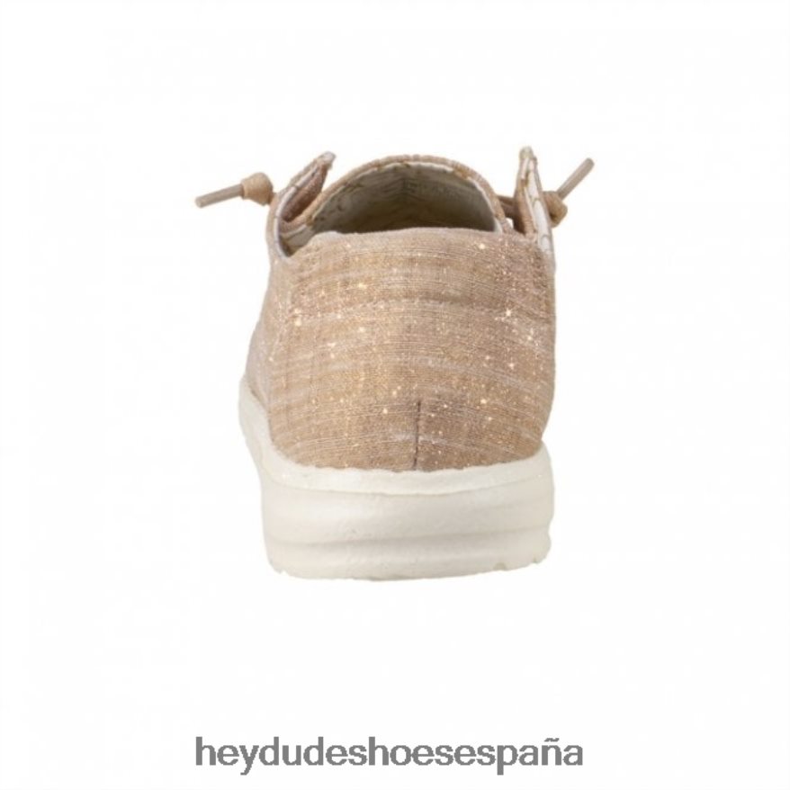 Hey Dude heydude wendy chambray brillo de oro rosa mujer TP4X2B476