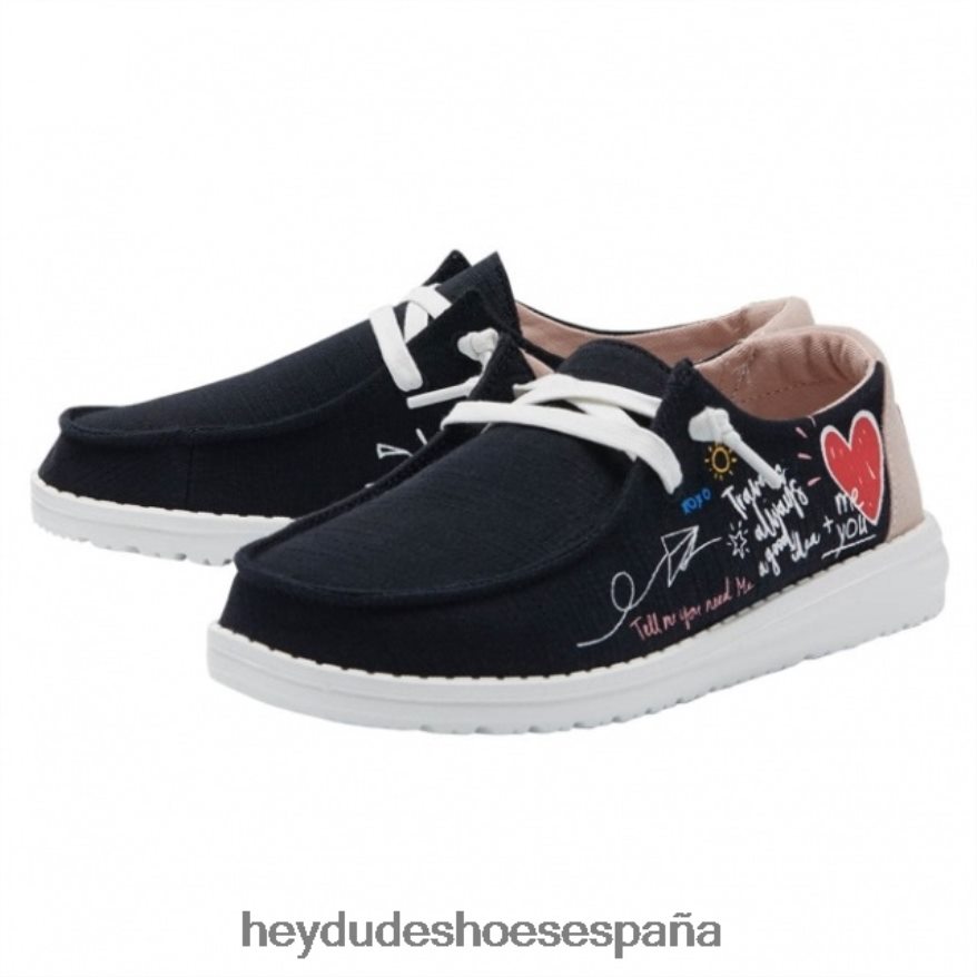 Hey Dude heydude wendy chambray garabato negro mujer TP4X2B461