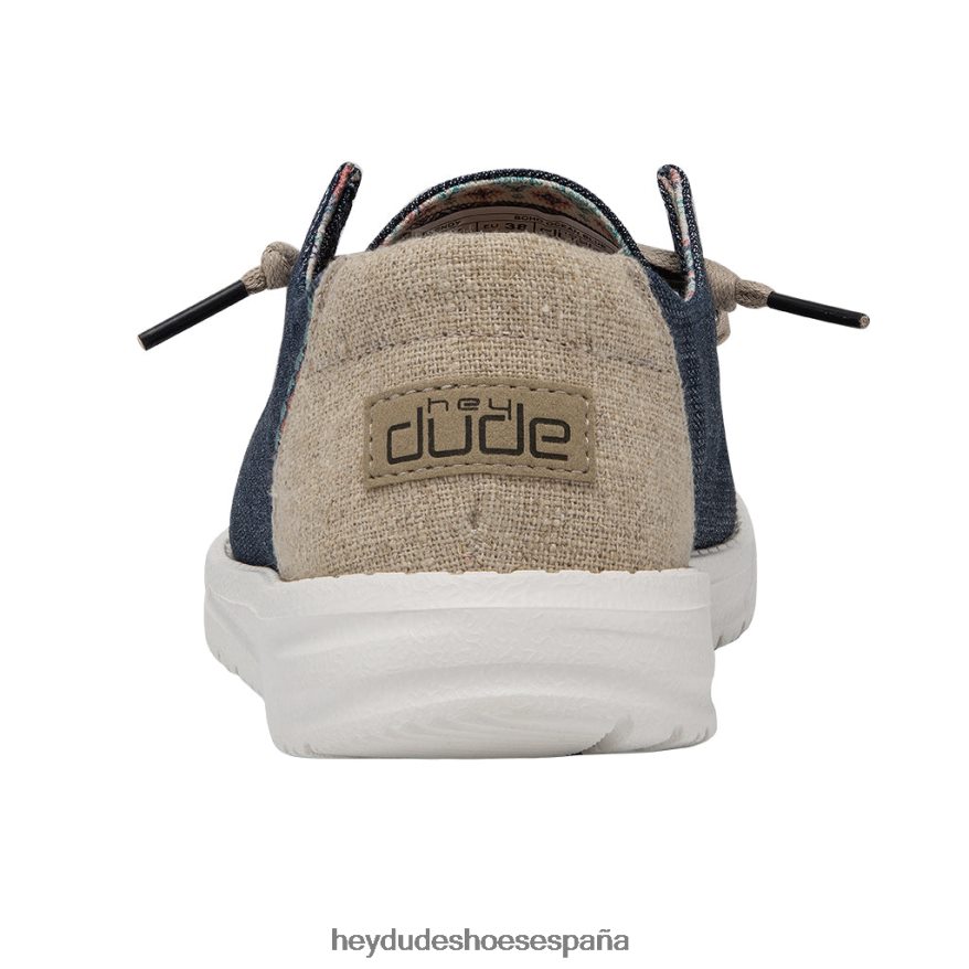 Hey Dude wendy boho gris océano azul mujer TP4X2B44