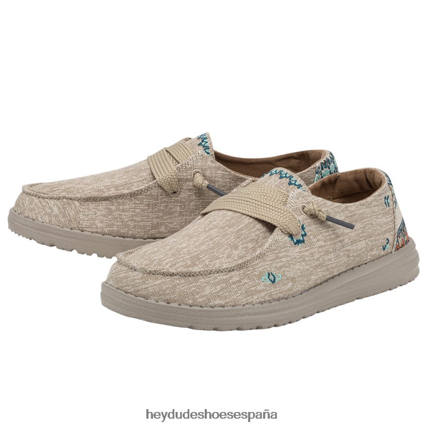Hey Dude wendy flora girasol beige mujer TP4X2B14