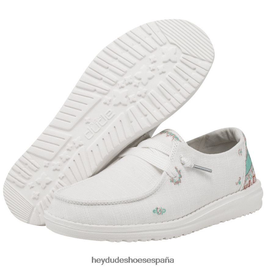 Hey Dude wendy flora lirio blanco mujer TP4X2B12