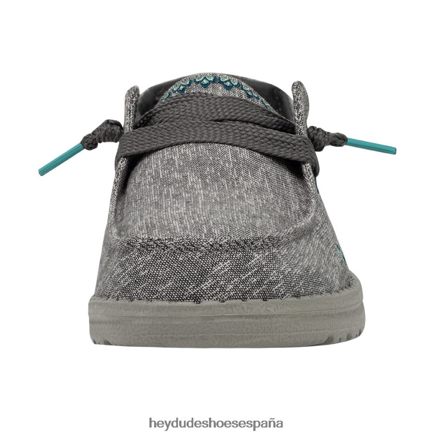 Hey Dude wendy flora tulipán gris mujer TP4X2B15