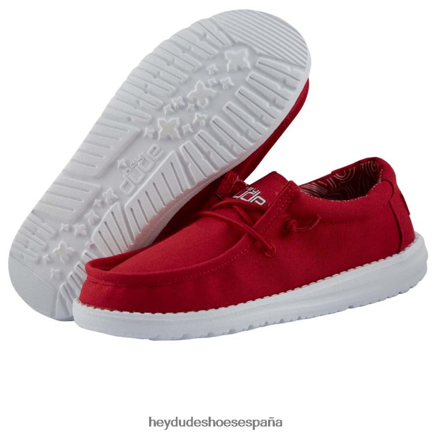 Hey Dude wally juventud rojo niños TP4X2B205