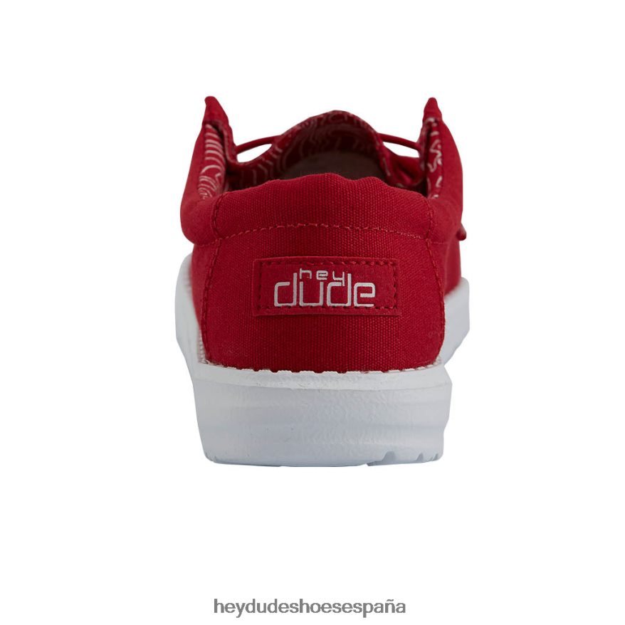Hey Dude wally juventud rojo niños TP4X2B205
