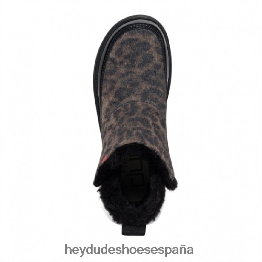 Hey Dude heydude mel juvenil mezcla de lana leopardo negro niños TP4X2B488