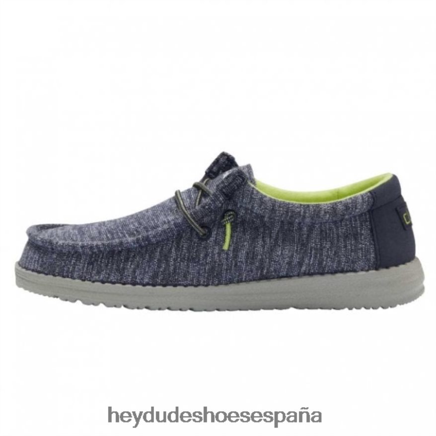 Hey Dude heydude wally juventud estiramiento azul marino niños TP4X2B512