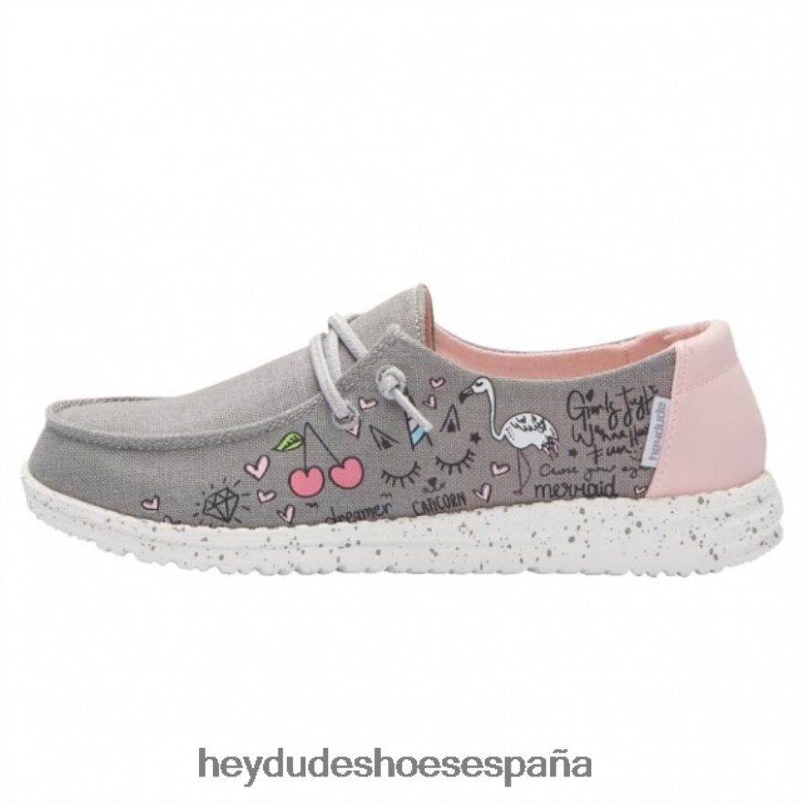 Hey Dude heydude wendy juventud chambray garabato gris niños TP4X2B516